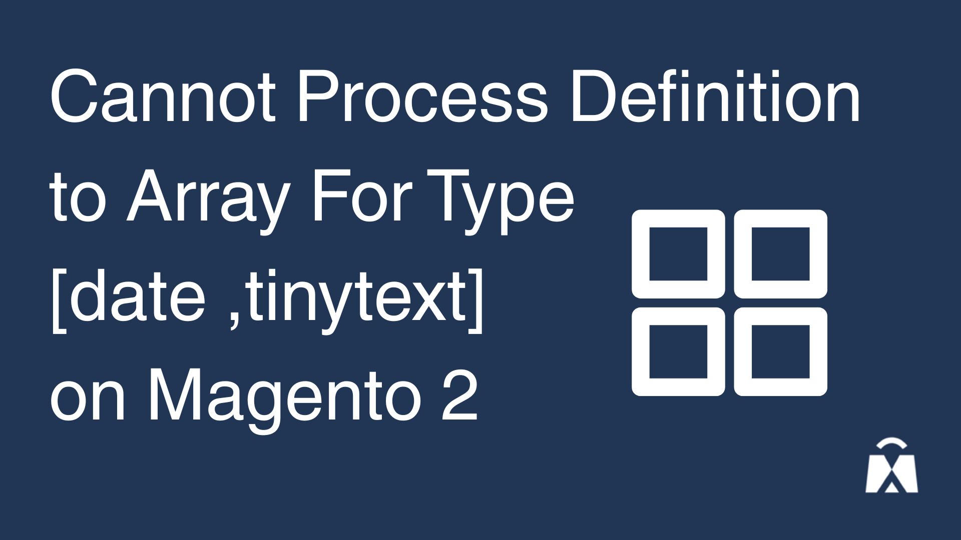 Cannot process the definition to an array on Magento2 - Blog
